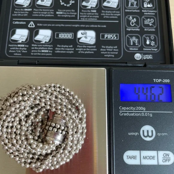 Joseph Esposito Sterling Beaded Necklace 44 grams - Picture 8 of 8